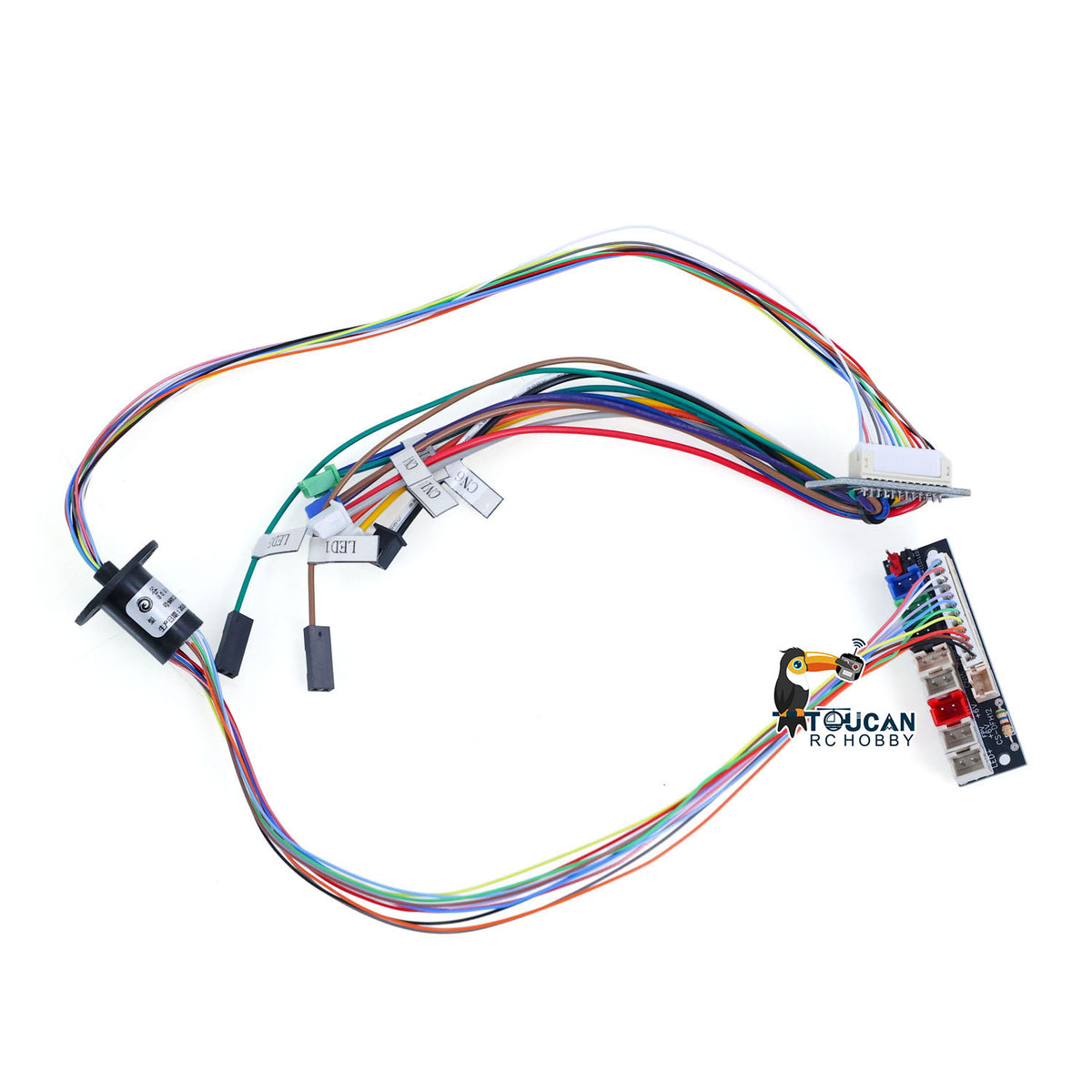 TOUCAN RC HOBBY US Stock 1/16 Scale Heng Long 6.0 7.0 RC Tank Models Upgraded Part Electric Slip Ring 12P DIY for 360 Degree grees Rotating Gear