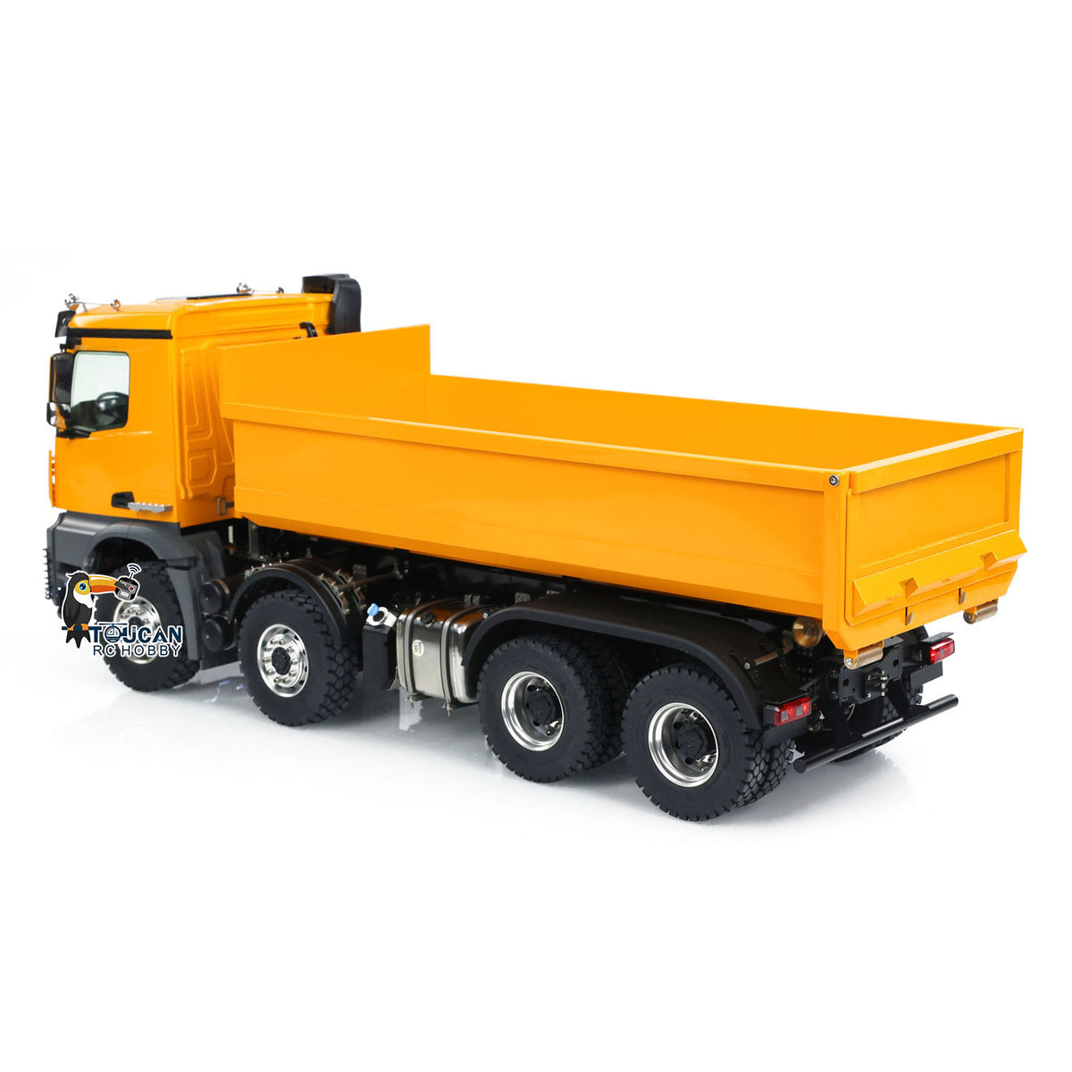 TOUCAN RC HOBBY Kabolite K3365/K3366 1/14 Metal RC Roll on off Dumper Truck RTR 8x8 Hydraulic Tipper Vehicle 2-Speed Transmission Light & Sound System FlySky ST8 Controller Square/U-shaped Bucket for Model Collector