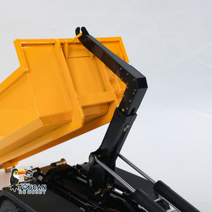 TOUCAN RC HOBBY Kabolite K3365/K3366 1/14 Metal RC Roll on off Dumper Truck RTR 8x8 Hydraulic Tipper Vehicle 2-Speed Transmission Light & Sound System FlySky ST8 Controller Square/U-shaped Bucket for Model Collector