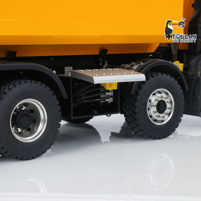 TOUCAN RC HOBBY Kabolite K3365/K3366 1/14 Metal RC Roll on off Dumper Truck RTR 8x8 Hydraulic Tipper Vehicle 2-Speed Transmission Light & Sound System FlySky ST8 Controller Square/U-shaped Bucket for Model Collector