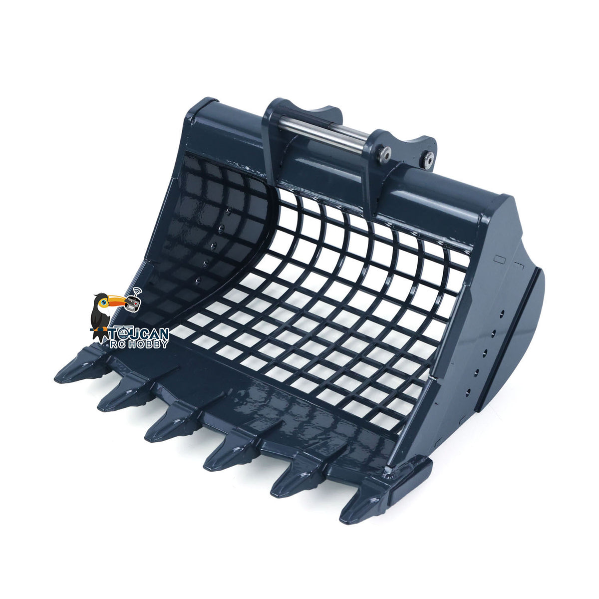 TOUCAN RC HOBBY  Metal Grading/Trapezoidal/Narrow Toothless/Toothed/Rake/Grille Bucket for 1/12 Hydraulic Remote Control Tracked Excavator C395 LR976 E650 RC Digger Model Construction Vehicle