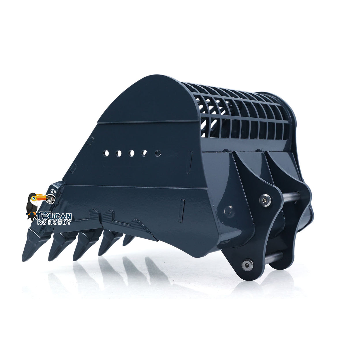 TOUCAN RC HOBBY  Metal Grading/Trapezoidal/Narrow Toothless/Toothed/Rake/Grille Bucket for 1/12 Hydraulic Remote Control Tracked Excavator C395 LR976 E650 RC Digger Model Construction Vehicle