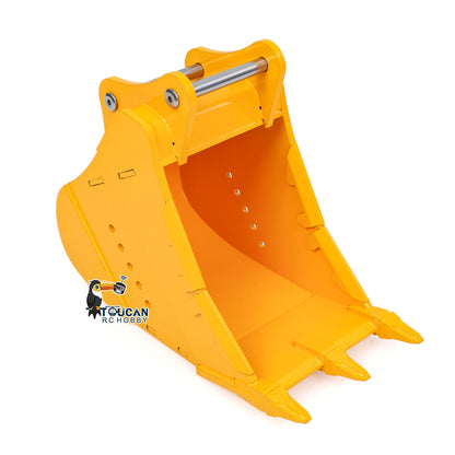 TOUCAN RC HOBBY  Metal Grading/Trapezoidal/Narrow Toothless/Toothed/Rake/Grille Bucket for 1/12 Hydraulic Remote Control Tracked Excavator C395 LR976 E650 RC Digger Model Construction Vehicle