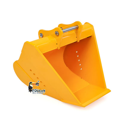 TOUCAN RC HOBBY  Metal Grading/Trapezoidal/Narrow Toothless/Toothed/Rake/Grille Bucket for 1/12 Hydraulic Remote Control Tracked Excavator C395 LR976 E650 RC Digger Model Construction Vehicle