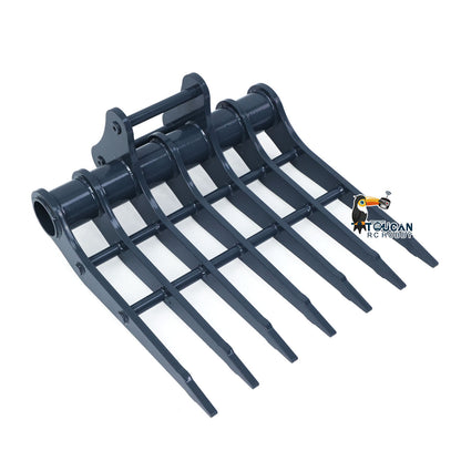 TOUCAN RC HOBBY  Metal Grading/Trapezoidal/Narrow Toothless/Toothed/Rake/Grille Bucket for 1/12 Hydraulic Remote Control Tracked Excavator C395 LR976 E650 RC Digger Model Construction Vehicle