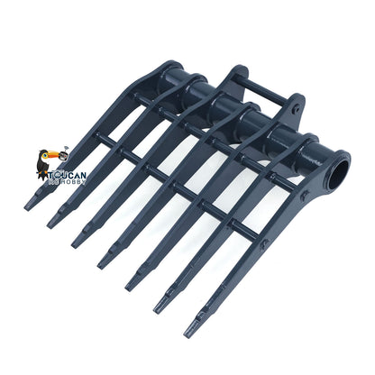 TOUCAN RC HOBBY  Metal Grading/Trapezoidal/Narrow Toothless/Toothed/Rake/Grille Bucket for 1/12 Hydraulic Remote Control Tracked Excavator C395 LR976 E650 RC Digger Model Construction Vehicle