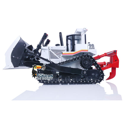 TOUCAN RC HOBBY JDModel DXR2 1/14 Metal RC Hydraulic Bulldozer Remote Controlled Earth Moving Machine Model JDM-201 New Sound System Light ST8 Remote Controller Motor