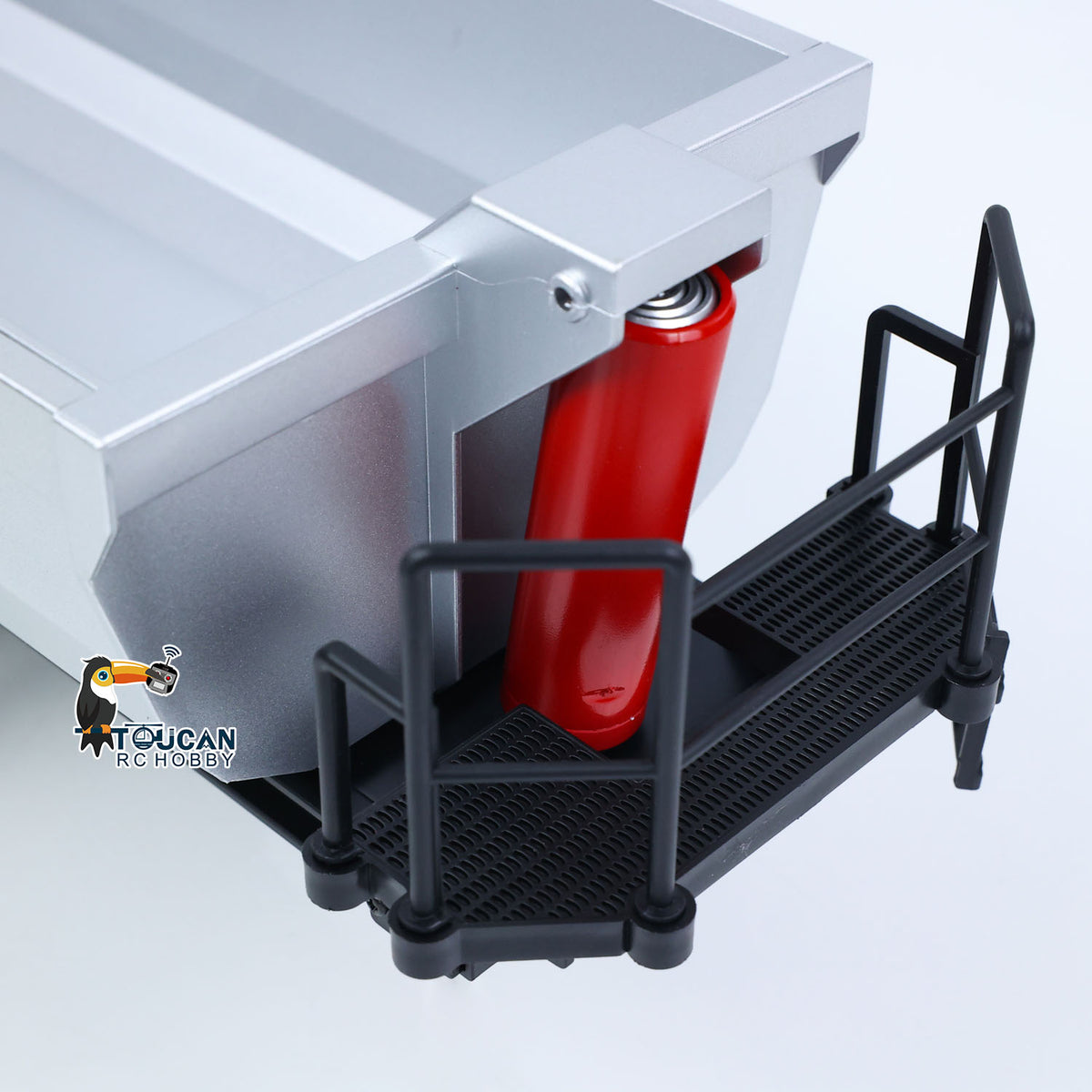 TOUCAN RC HOBBY HUINA 1/18 Electric Lifting Remote Control Semi Dump Trailer for RC Tractor Truck 1501 Tail Light Support Leg No Sound System