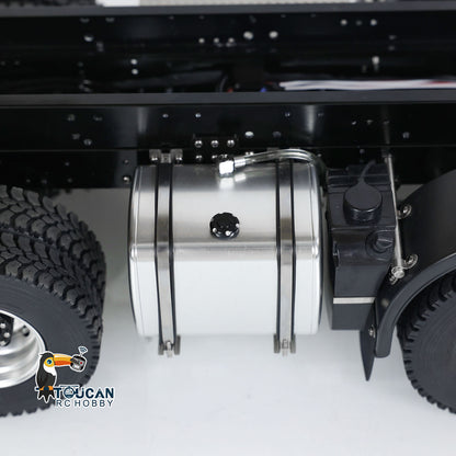 TOUCAN RC HOBBY MODOModel Metall 1/14 8x4 RC Muldenkipper ferngesteuertes hydraulisches LKW-Modell mit aufklappbarer Abdeckung, 2-Gang-Getriebe, LED-Beleuchtung und Soundsystem
