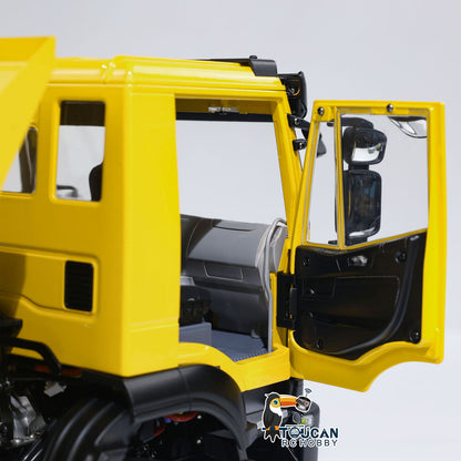 TOUCAN RC HOBBY MODOModel 1/14 Metal RC Hydraulic Dump Truck 8X8 Flip-Over Cover Lorry Vehicle Light Sound System Flysky ST8 Controller for Model Enthusiast