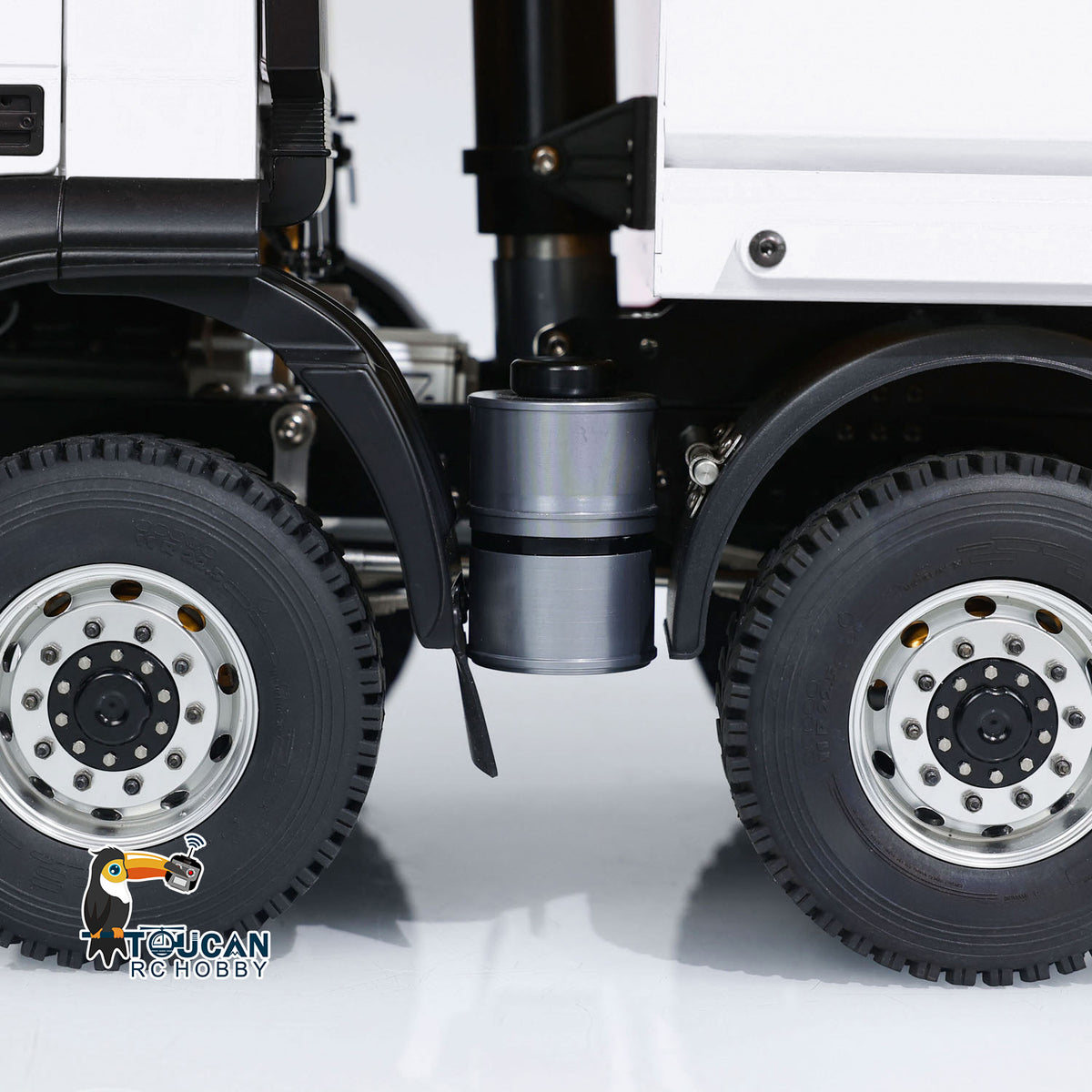TOUCAN RC HOBBY MODOModel Metall 1/14 8x4 RC Muldenkipper ferngesteuertes hydraulisches LKW-Modell mit aufklappbarer Abdeckung, 2-Gang-Getriebe, LED-Beleuchtung und Soundsystem