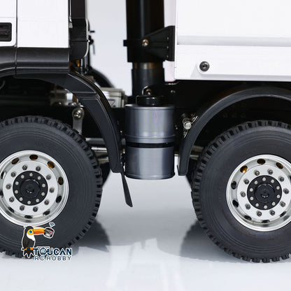 TOUCAN RC HOBBY MODOModel Metall 1/14 8x4 RC Muldenkipper ferngesteuertes hydraulisches LKW-Modell mit aufklappbarer Abdeckung, 2-Gang-Getriebe, LED-Beleuchtung und Soundsystem