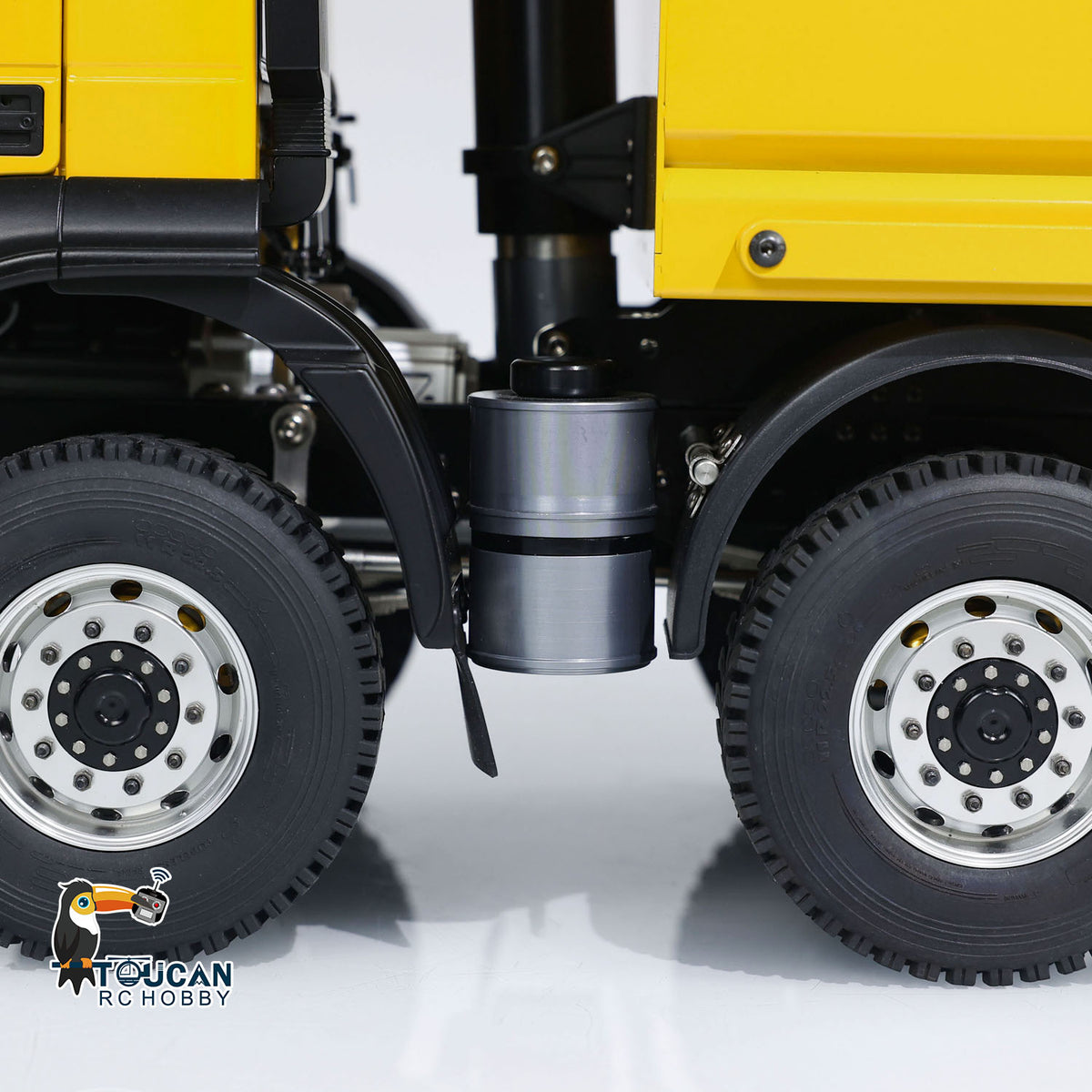 TOUCAN RC HOBBY MODOModel 1/14 Metal RC Hydraulic Dump Truck 8X8 Flip-Over Cover Lorry Vehicle Light Sound System Flysky ST8 Controller for Model Enthusiast