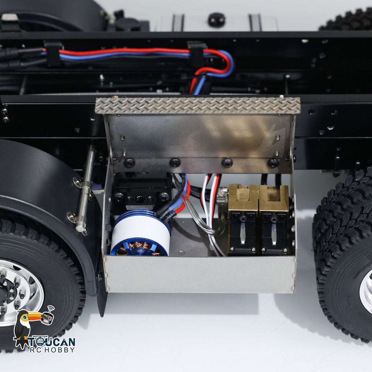 TOUCAN RC HOBBY MODOModel 1/14 Metal RC Hydraulic Dump Truck 8X8 Flip-Over Cover Lorry Vehicle Light Sound System Flysky ST8 Controller for Model Enthusiast