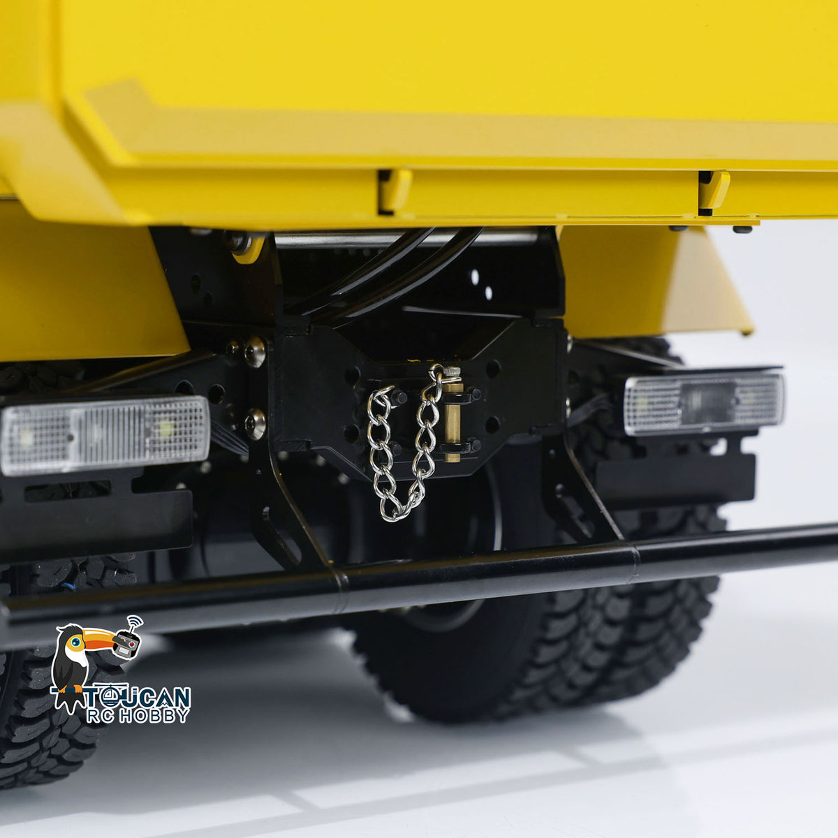 TOUCAN RC HOBBY MODOModel 1/14 Metal RC Hydraulic Dump Truck 8X8 Flip-Over Cover Lorry Vehicle Light Sound System Flysky ST8 Controller for Model Enthusiast