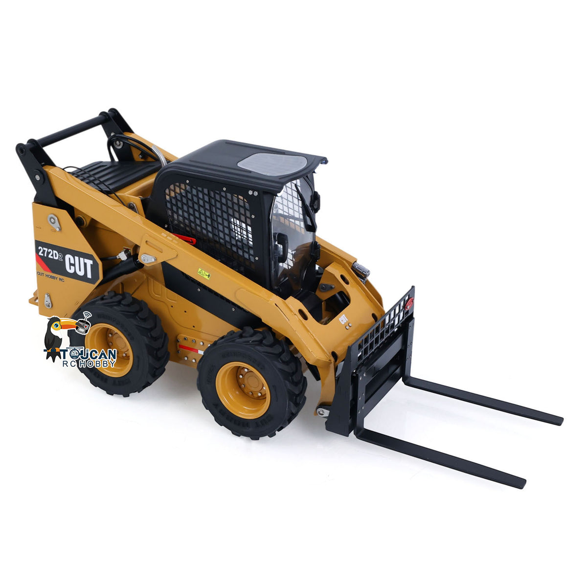 In Stock CUT RC Hobby 1/14 RC  Wheeled Skid-Steer Loader 272D2  3CH Valve Manual Quick Coupler Metal RTR