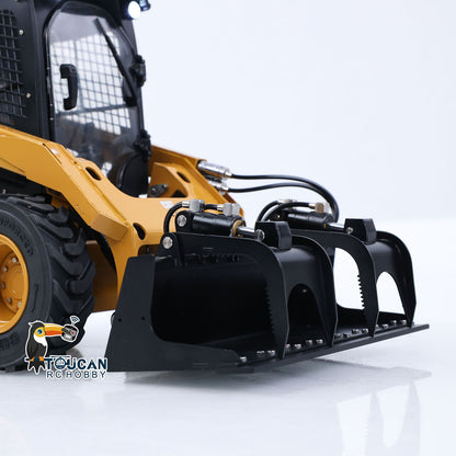 In Stock CUT RC Hobby 1/14 RC  Wheeled Skid-Steer Loader 272D2  3CH Valve Manual Quick Coupler Metal RTR