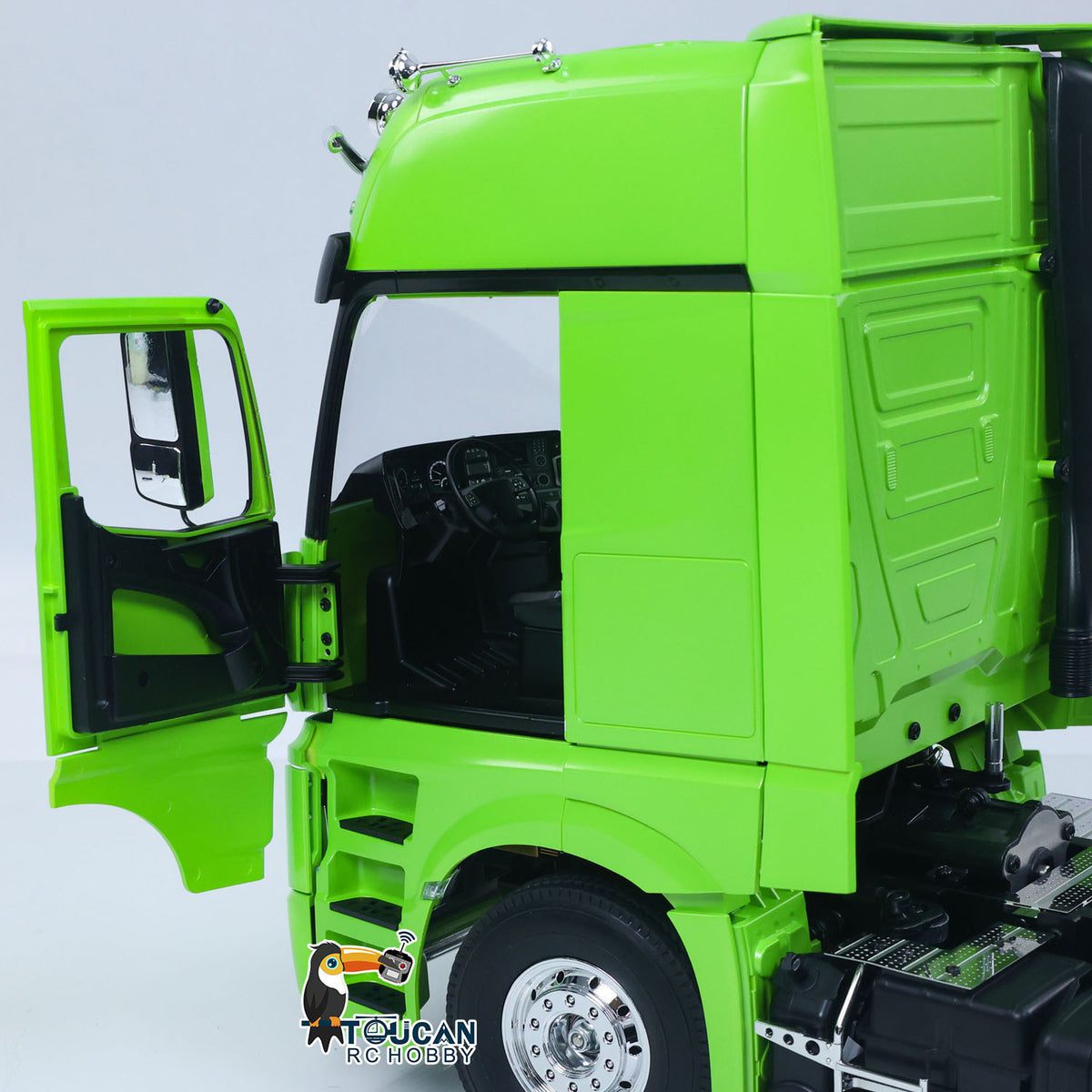 TOUCAN RC HOBBY HHRC 1/14 6*4 RC Tractor Truck 3363 Remote Control Lorry Car Model 540 Brushed Motor 60A ESC Openable Door Flysky I6S Radio RTR