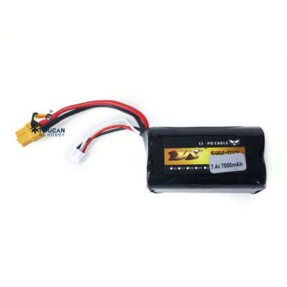 TOUCAN RC HOBBY 7.4V Li-polymer Battery 7000mAh for Heng Long 1/16 RC Tank T72 T90 3938 3939 Model