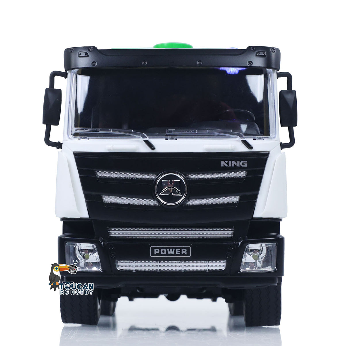 TOUCAN RC HOBBY HUINA 1/18 2.4Ghz 9 Channels RC Concrete Car Mixer Truck Ready To Run 1557 Model Tractor Light 500MAH Battery