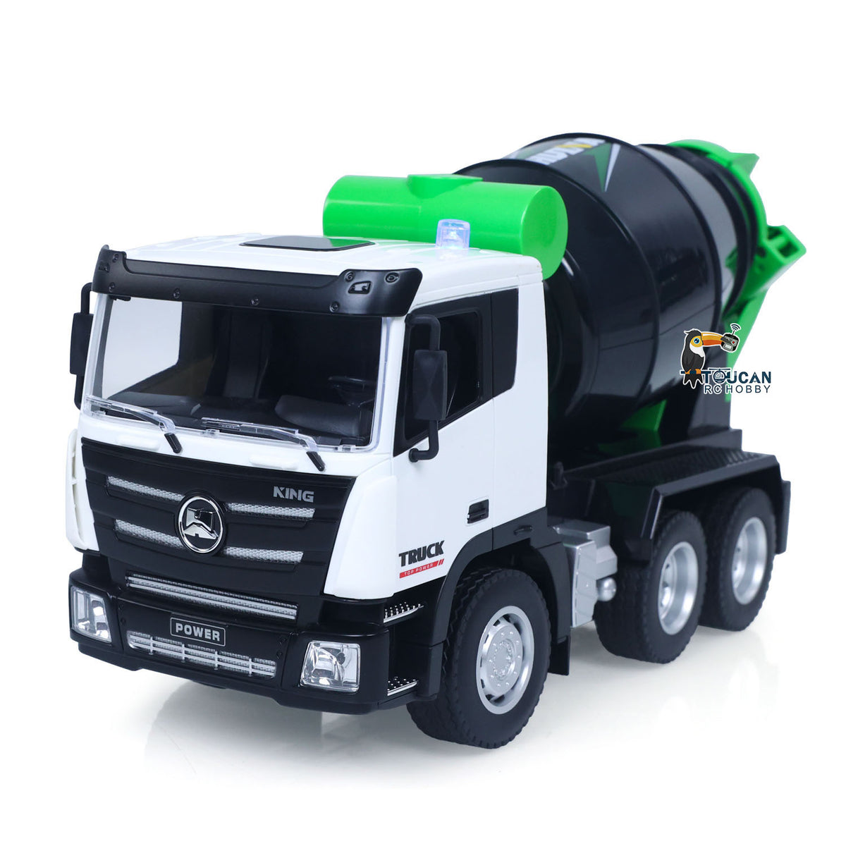 TOUCAN RC HOBBY HUINA 1/18 2.4Ghz 9 Channels RC Concrete Car Mixer Truck Ready To Run 1557 Model Tractor Light 500MAH Battery