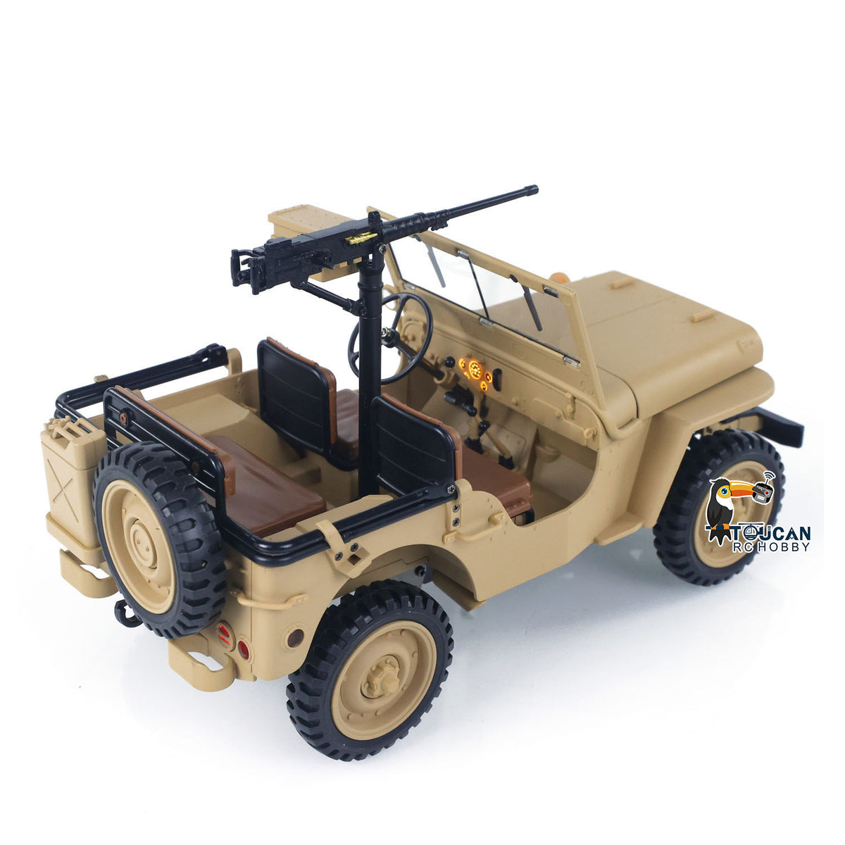TOUCAN RC HOBBY Heng Guan 1/14 4x4 Electric Military Truck Heng Guan4 58 Convertible Off Road Combat Vehicle Remote Control Car 2Speed Light Sound Motor Model