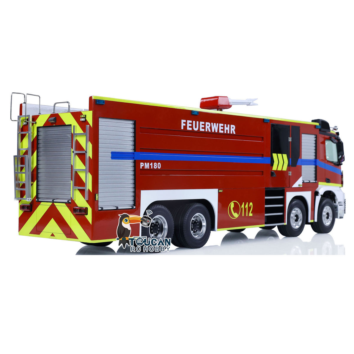 TOUCAN RC HOBBY 8x4 1/14 RC Fire Fighting Truck Remote Controlled Sprinkler Vehicles Sounds Painted Assembled DIY