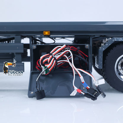 TOUCAN RC HOBBY LESU A0065 1/14 Metal RC Roll Off Trailer with Front Wheel Steerable Light System for Remote Control Tractor Truck Backyard Fun