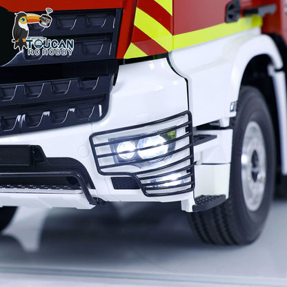 TOUCAN RC HOBBY 8x4 1/14 RC Fire Fighting Truck Remote Controlled Sprinkler Vehicles Sounds Painted Assembled DIY