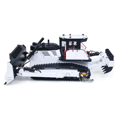 TOUCAN RC HOBBY D155AX 1/12 Metal RC Hydraulic Bulldozer RTR 7-Channel Valve Brushless Motor 5-Shank Rear Plow Light Sound for Model Enthusiast