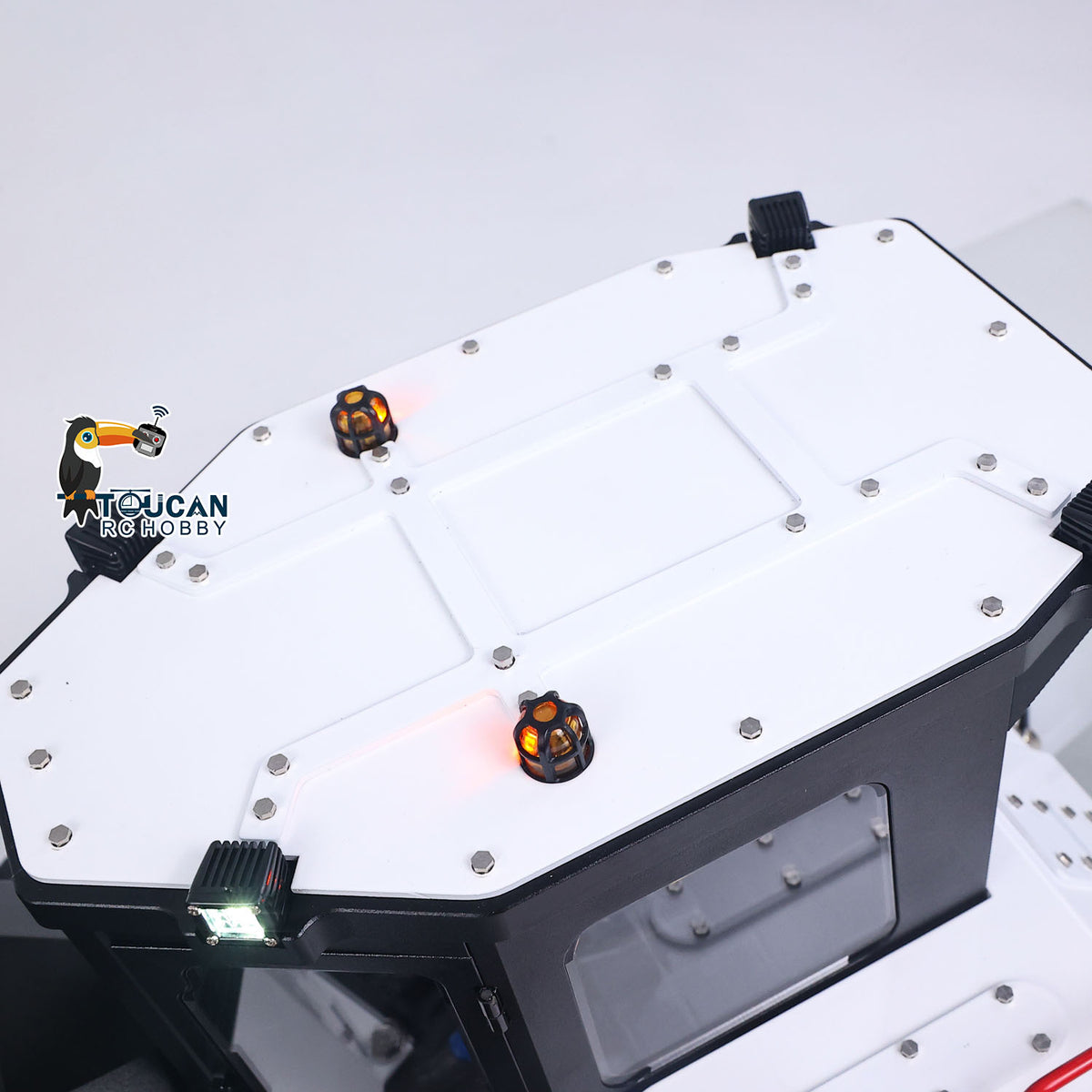 TOUCAN RC HOBBY D155AX 1/12 Metal RC Hydraulic Bulldozer RTR 7-Channel Valve Brushless Motor 5-Shank Rear Plow Light Sound for Model Enthusiast