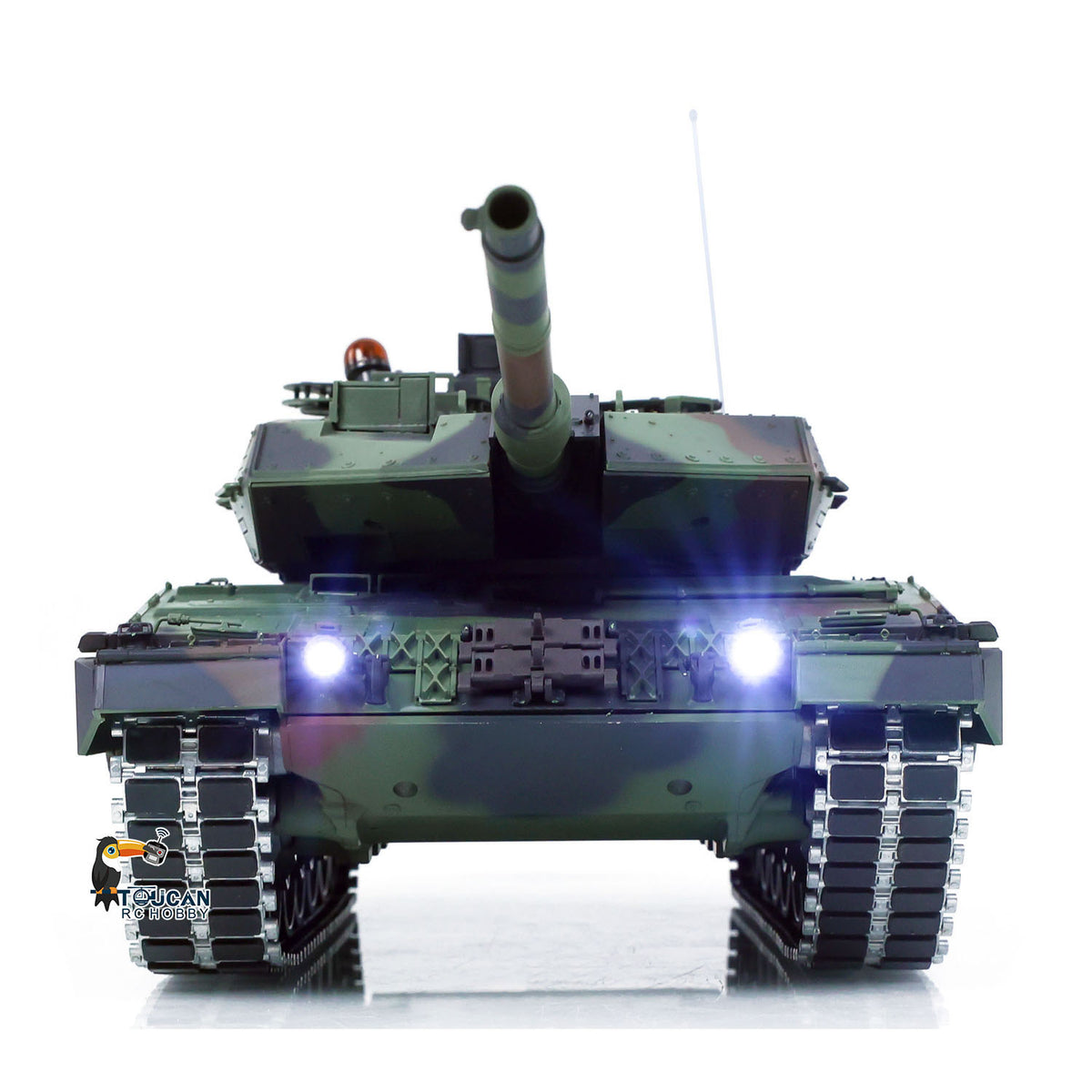 TOUCAN RC HOBBY Heng Long 1/16 Remote Control Tank Model 3889 Leopard 2 A6 7.0 Mainboard Full Metal Chassis Gearbox IR Barrel Recoil Elevation 550 Motor
