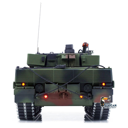 TOUCAN RC HOBBY Heng Long 1/16 Remote Control Tank Model 3889 Leopard 2 A6 7.0 Mainboard Full Metal Chassis Gearbox IR Barrel Recoil Elevation 550 Motor