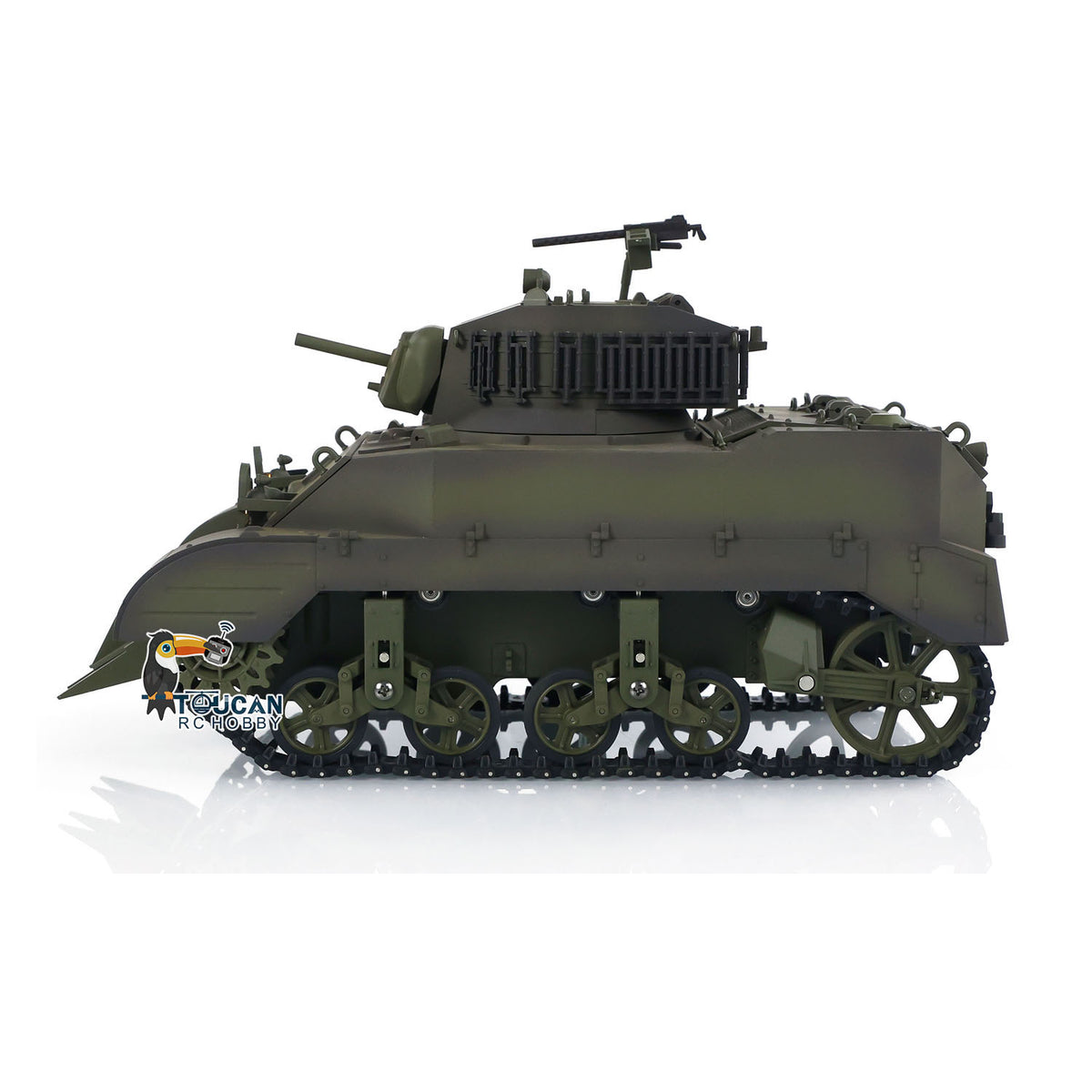 TOUCAN RC HOBBY Heng Long 1/16 RC Tank US M5A1 Stuart VI Remote Control RTR Light Tank 360 Smoking Radio System Barrel Recoil Light Flash Two Battery