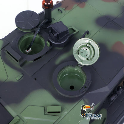 TOUCAN RC HOBBY Heng Long 1/16 Remote Control Tank Model 3889 Leopard 2 A6 7.0 Mainboard Full Metal Chassis Gearbox IR Barrel Recoil Elevation 550 Motor
