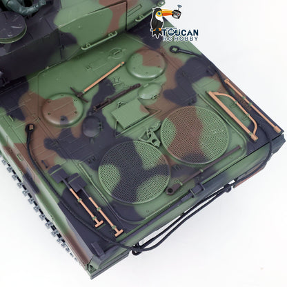 TOUCAN RC HOBBY Heng Long 1/16 Remote Control Tank Model 3889 Leopard 2 A6 7.0 Mainboard Full Metal Chassis Gearbox IR Barrel Recoil Elevation 550 Motor