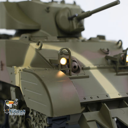 TOUCAN RC HOBBY Heng Long 1/16 RC Tank US M5A1 Stuart VI Remote Control RTR Light Tank 360 Smoking Radio System Barrel Recoil Light Flash Two Battery