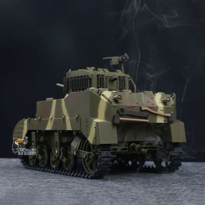 TOUCAN RC HOBBY Heng Long 1/16 RC Tank US M5A1 Stuart VI Remote Control RTR Light Tank 360 Smoking Radio System Barrel Recoil Light Flash Two Battery