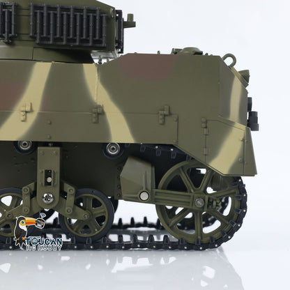 TOUCAN RC HOBBY Heng Long 1/16 RC Tank US M5A1 Stuart VI Remote Control RTR Light Tank 360 Smoking Radio System Barrel Recoil Light Flash Two Battery