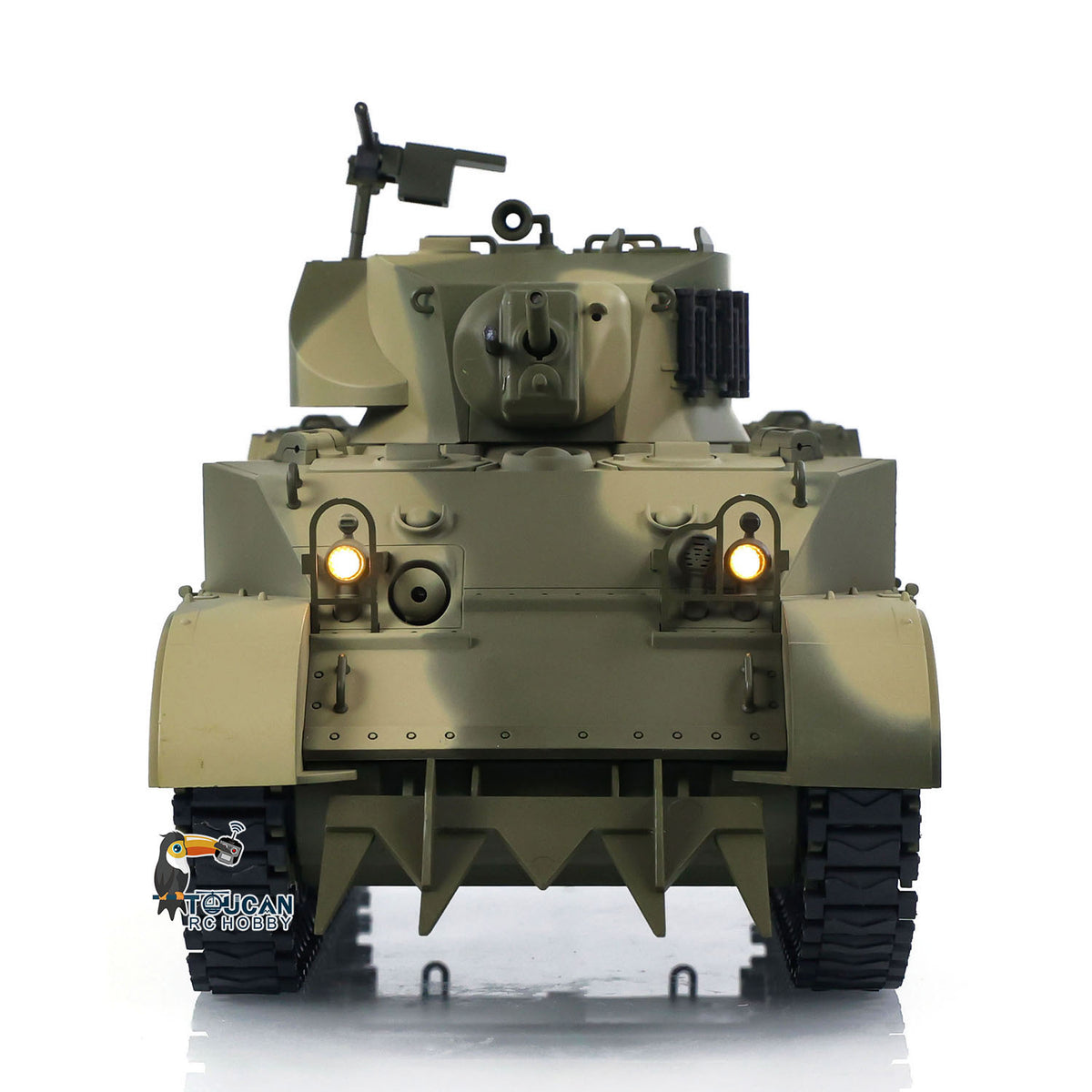 TOUCAN RC HOBBY Heng Long 1/16 RC Tank US M5A1 Stuart VI Remote Control RTR Light Tank 360 Smoking Radio System Barrel Recoil Light Flash Two Battery