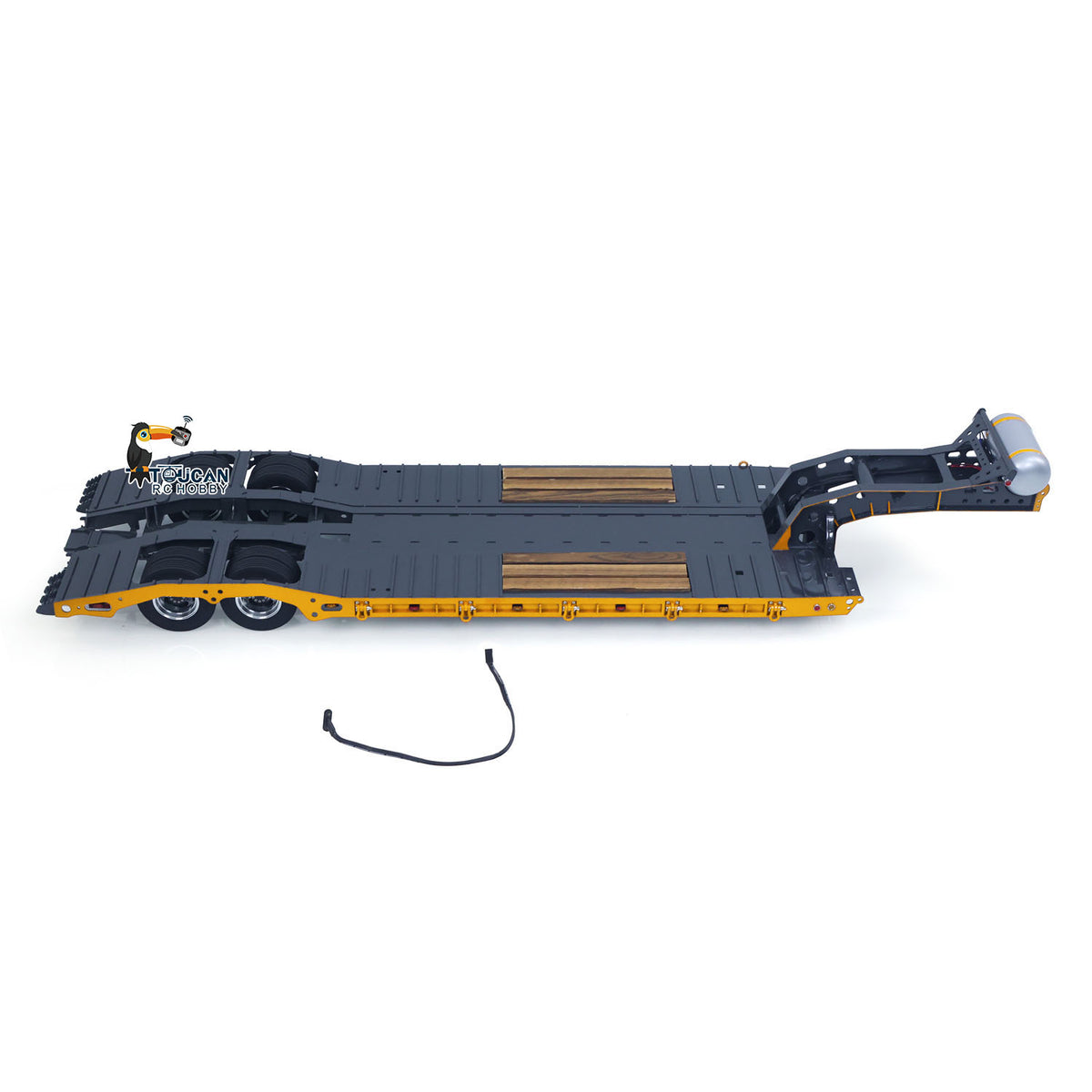 TOUCAN RC HOBBY HHG Model 1 Meter Long! Metal 1/14 Heavy Duty 2Axle Low Flatbed Trailer for LESU Radio Control Tractor Truck RC Bulldozer Excavator