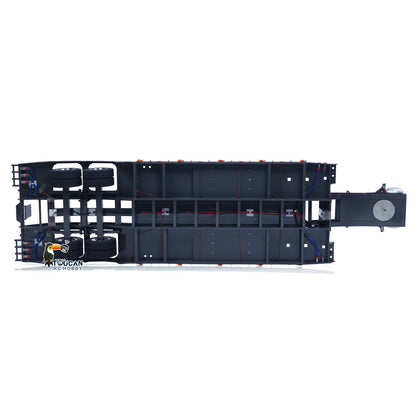 TOUCAN RC HOBBY HHG Model 1 Meter Long! Metal 1/14 Heavy Duty 2Axle Low Flatbed Trailer for LESU Radio Control Tractor Truck RC Bulldozer Excavator