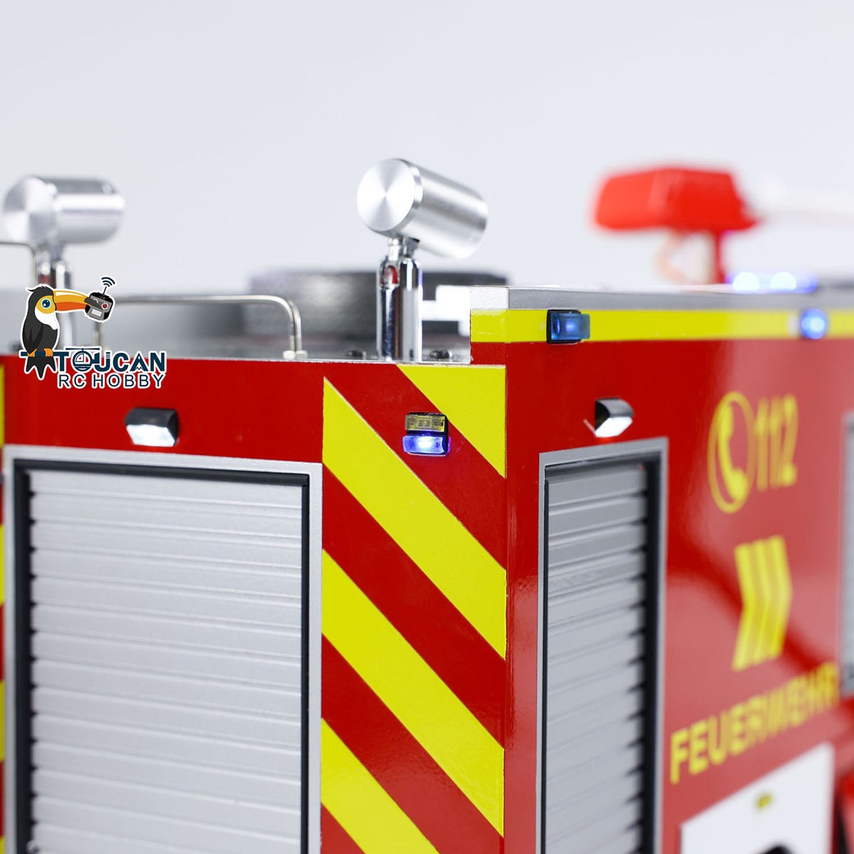 TOUCAN RC HOBBY 4x2 RC Fire Fighting Truck 1:14 2-speed Transmission Radio Control Fire Vehicles Assembled and Painted Sound Light System