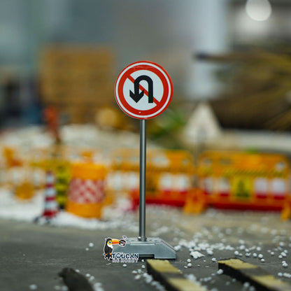 TOUCAN RC HOBBY LXY Metall-Szenensimulation dekorative Verkehrsschilder für 1/14 RC Baufahrzeug Traktor LKW Muldenkipper Funkferngesteuertes Automodell