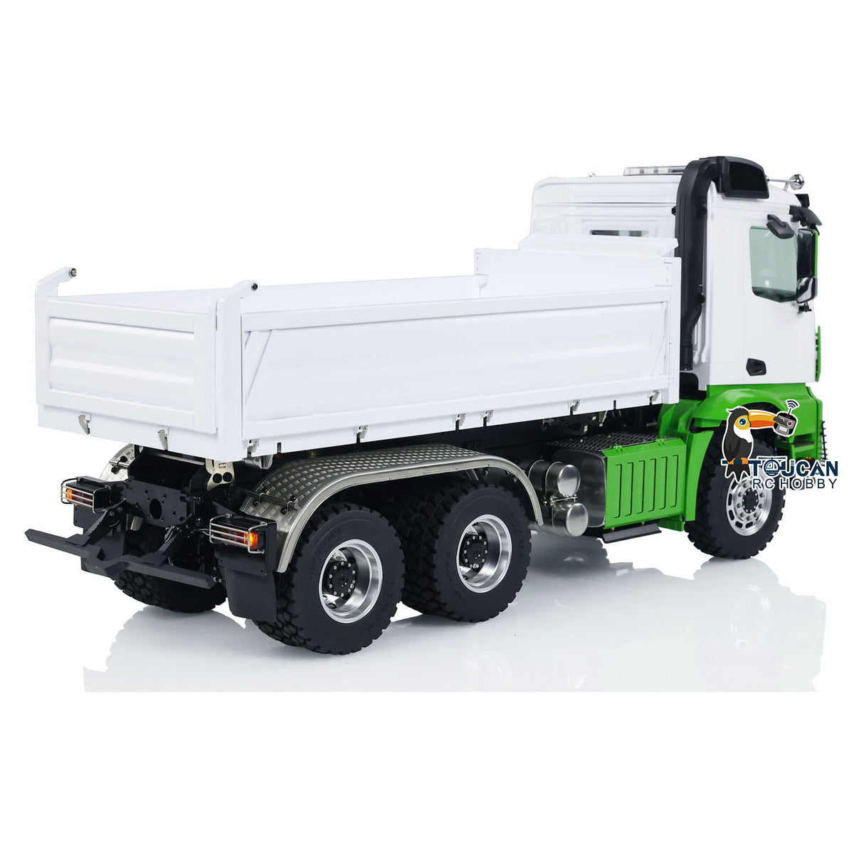 TOUCAN RC HOBBY LESU K3363 Cabin 1/14 Metal 6x6 RC Hydraulic Dump Truck 3 Speed Transmission FlySky I6S Radio Controller Differential Lock for Model Enthusiast