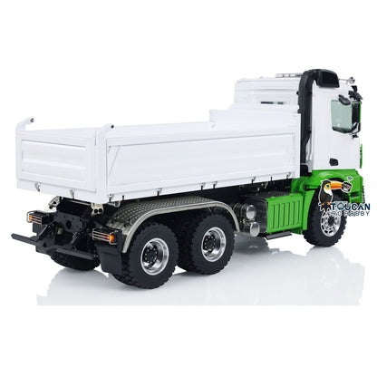 TOUCAN RC HOBBY LESU K3363 Cabin 1/14 Metal 6x6 RC Hydraulic Dump Truck 3 Speed Transmission FlySky I6S Radio Controller Differential Lock for Model Enthusiast