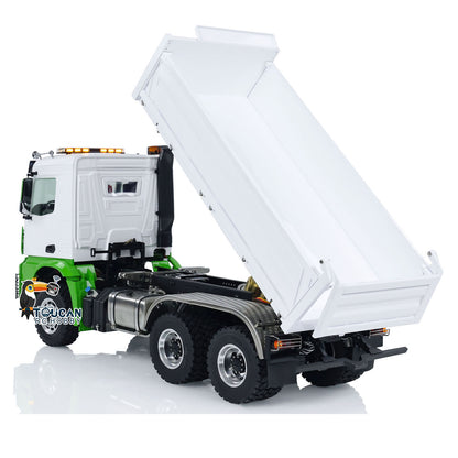TOUCAN RC HOBBY LESU K3363 Cabin 1/14 Metal 6x6 RC Hydraulic Dump Truck 3 Speed Transmission FlySky I6S Radio Controller Differential Lock for Model Enthusiast
