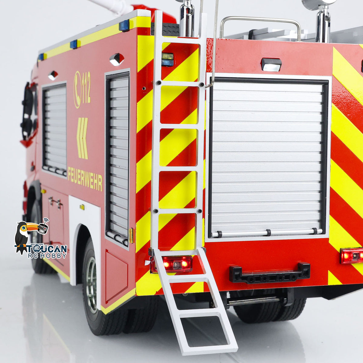 TOUCAN RC HOBBY 1/14 4x2 RC Fire Vehicles Radio Control Fire Fighting Truck 2-speed Transmission Assembled and Painted FlySky ST8