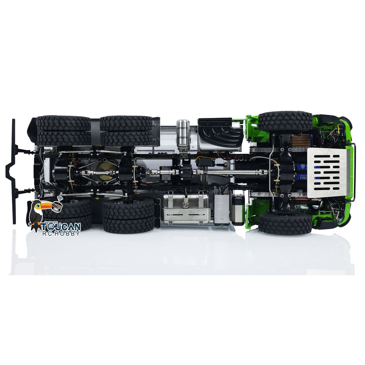 TOUCAN RC HOBBY LESU K3363 Cabin 1/14 Metal 6x6 RC Hydraulic Dump Truck 3 Speed Transmission FlySky I6S Radio Controller Differential Lock for Model Enthusiast
