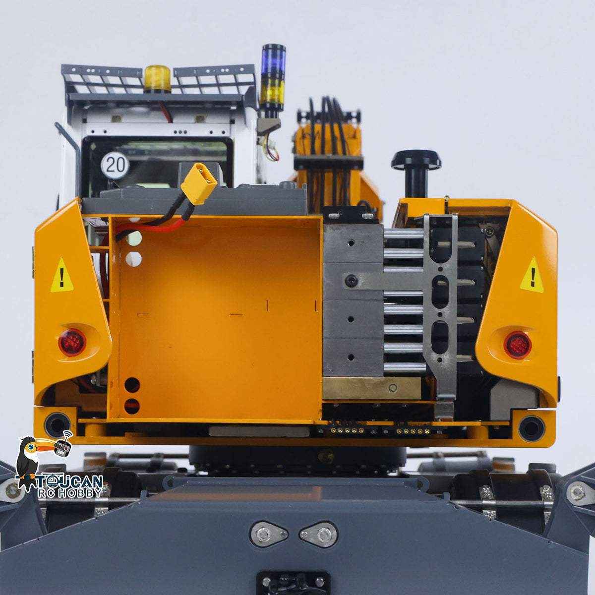 TOUCAN RC HOBBY CUT RC Hobby RC Hobby LR914 1/14 Metal RC Hydraulic Wheel Excavator RTR 8-Way Valve Axle Differential Lock Hobbywing Fusion Brushless Motor & ESC Quick Coupler Light Sound Tail Hook
